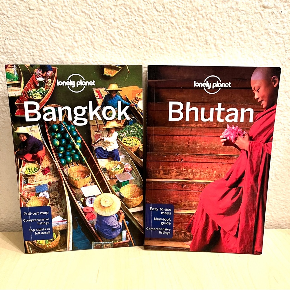Bhutan & Bangkok. Lonely Planet Guides. New NWT.